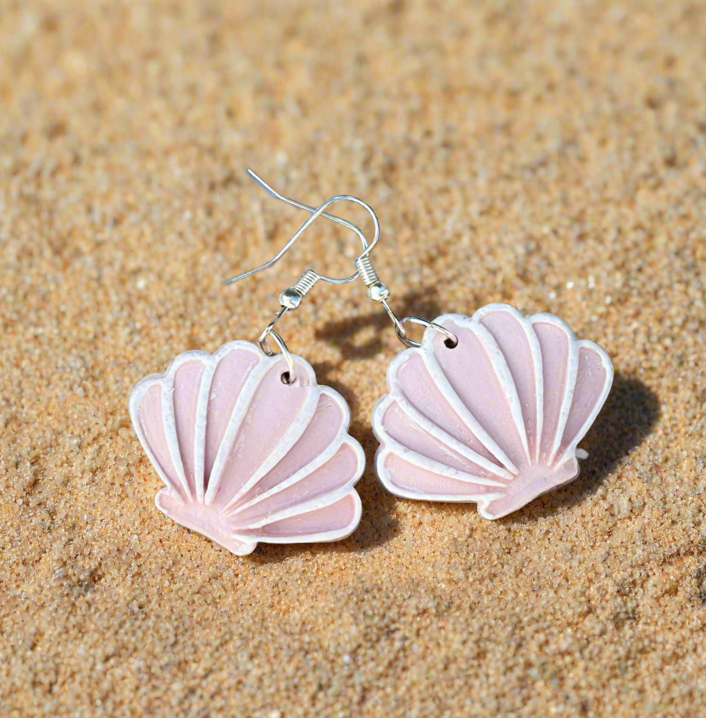 Shell Polymer Clay Earrings