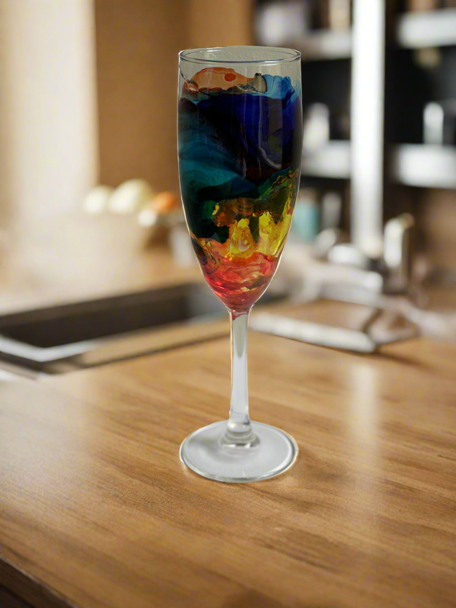Decorated Small Champagne Flutes