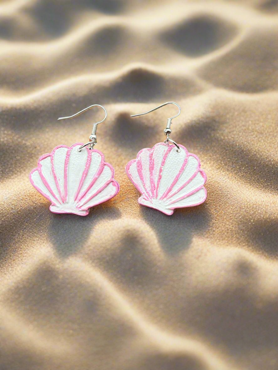 Shell Polymer Clay Earrings