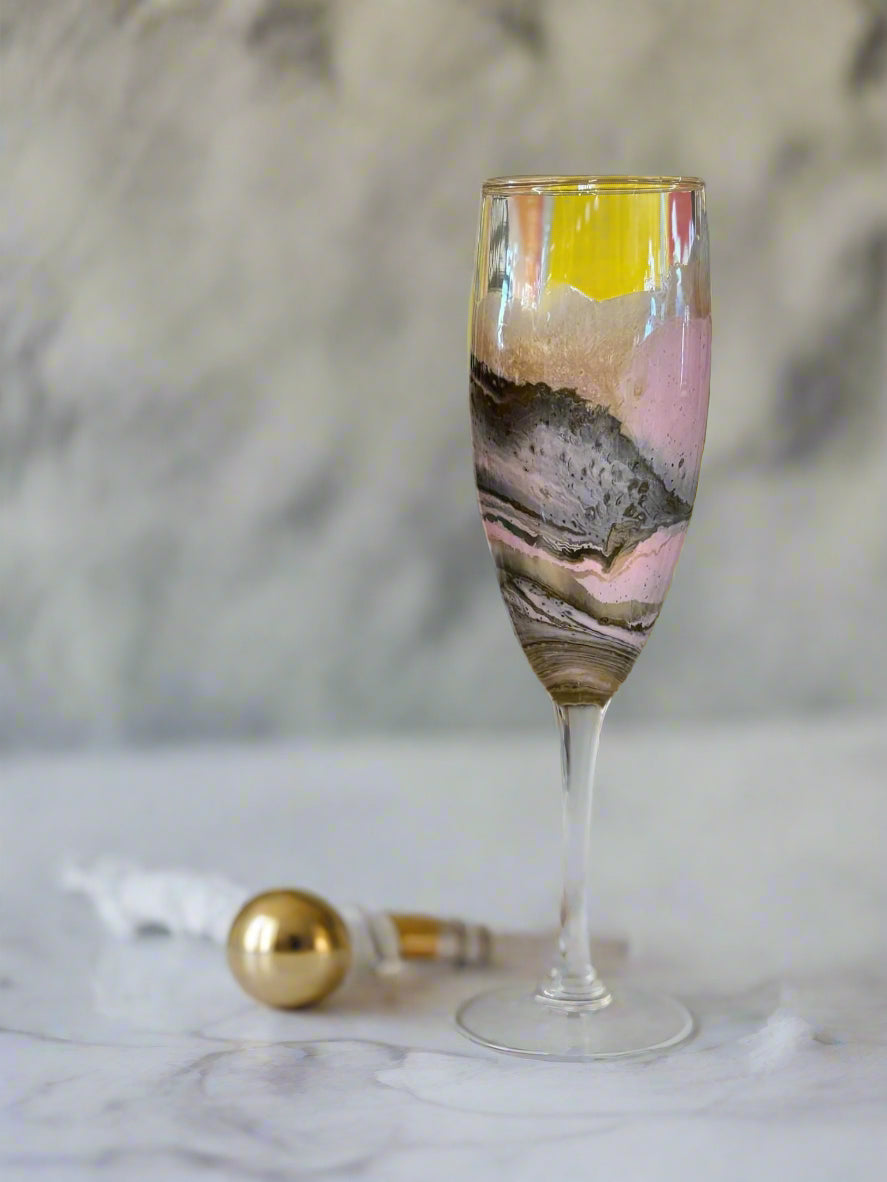 Decorated Champagne Flute
