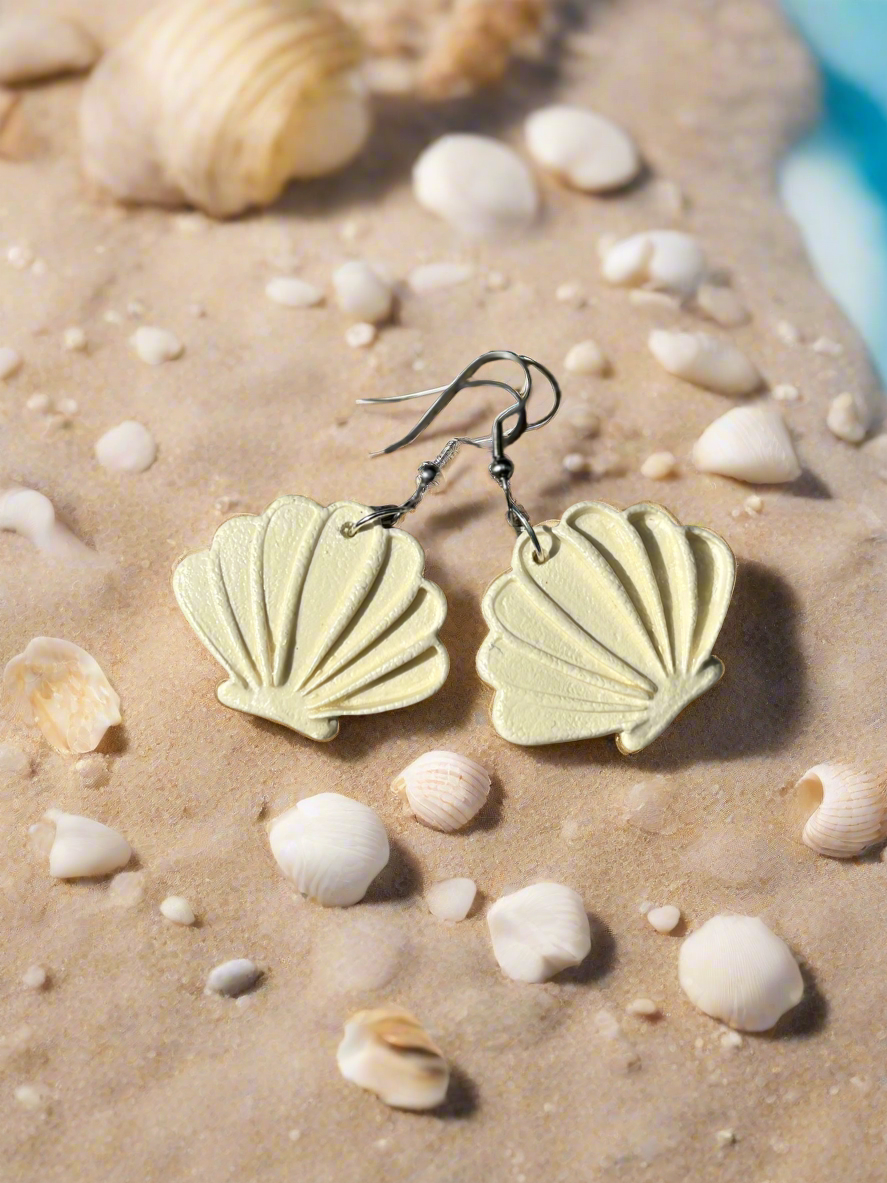 Shell Polymer Clay Earrings