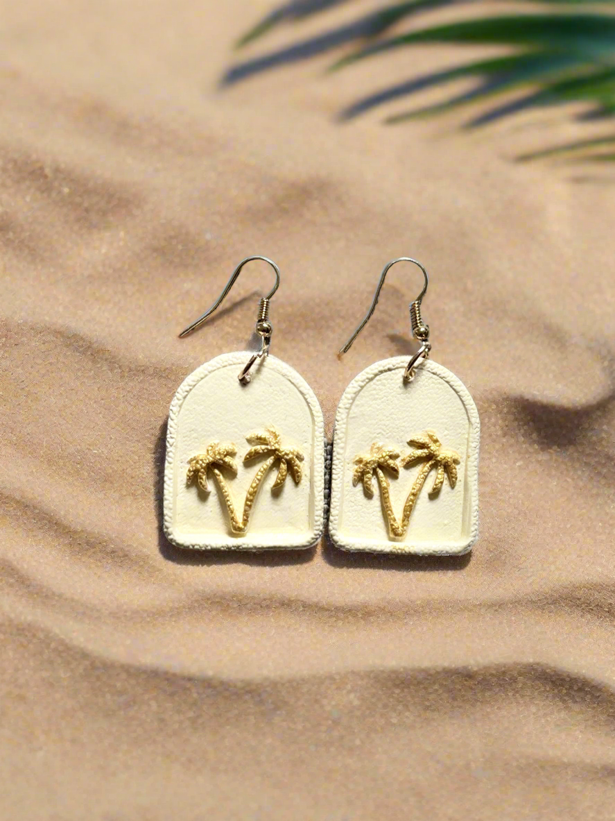 Palm Tree Frame Earrings