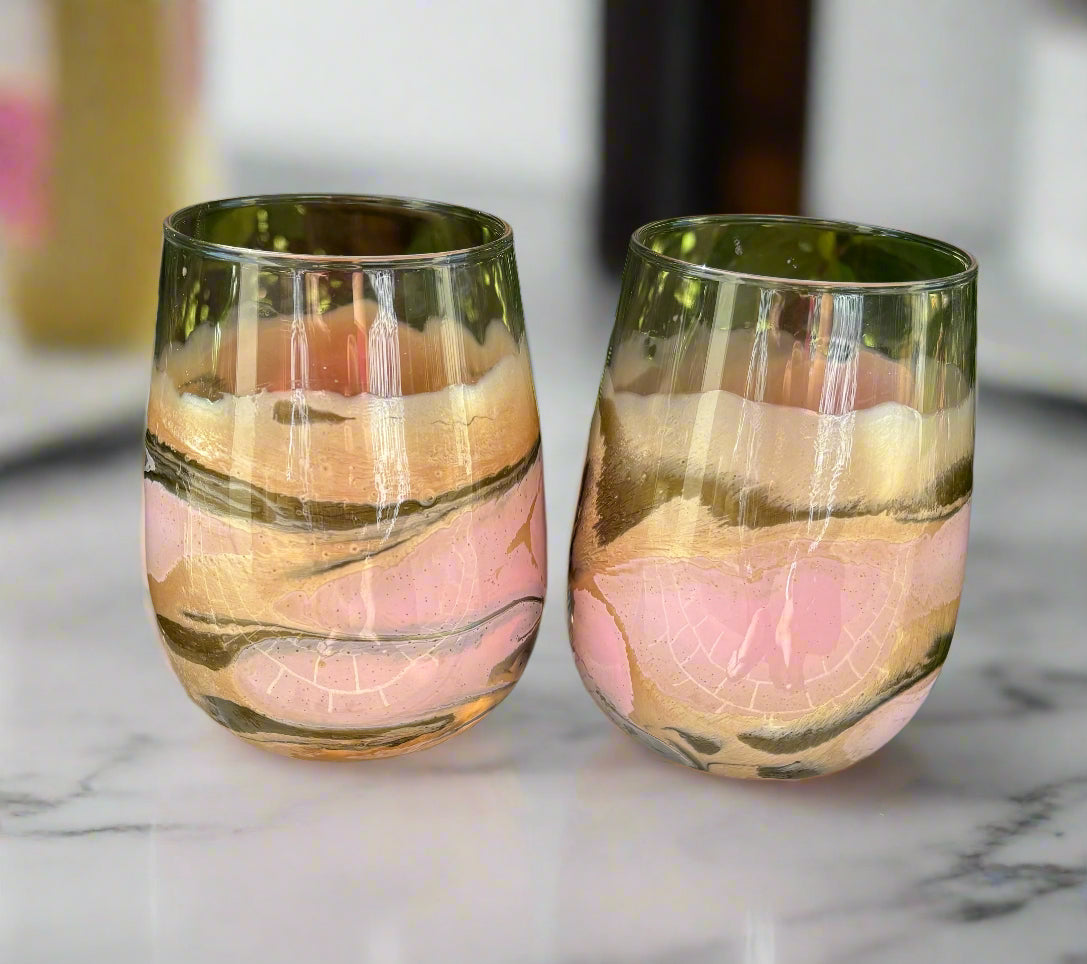 Decorated Glass Tumblers
