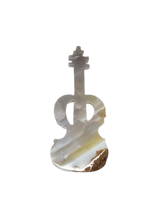 Druzy agate guitar carving 12cm