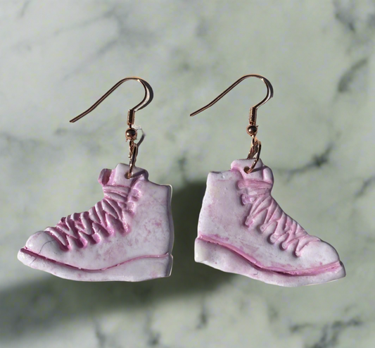 Pink Wash Sneaker Earrings