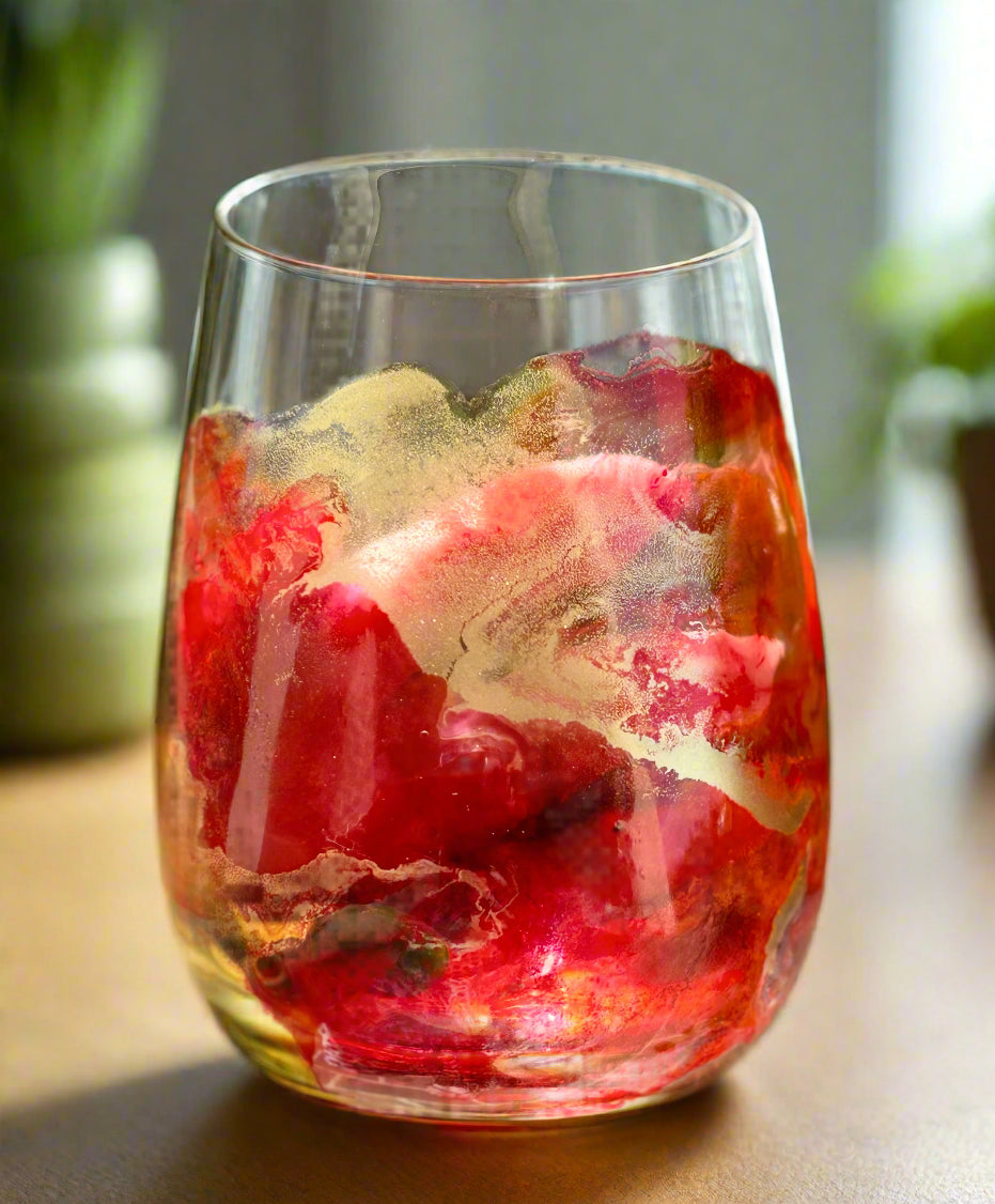 Stemless Wine Glass Decorated