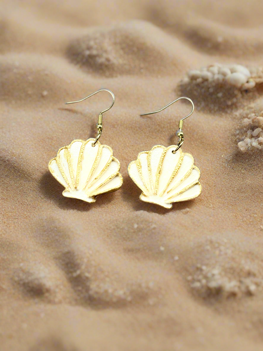 Shell Polymer Clay Earrings