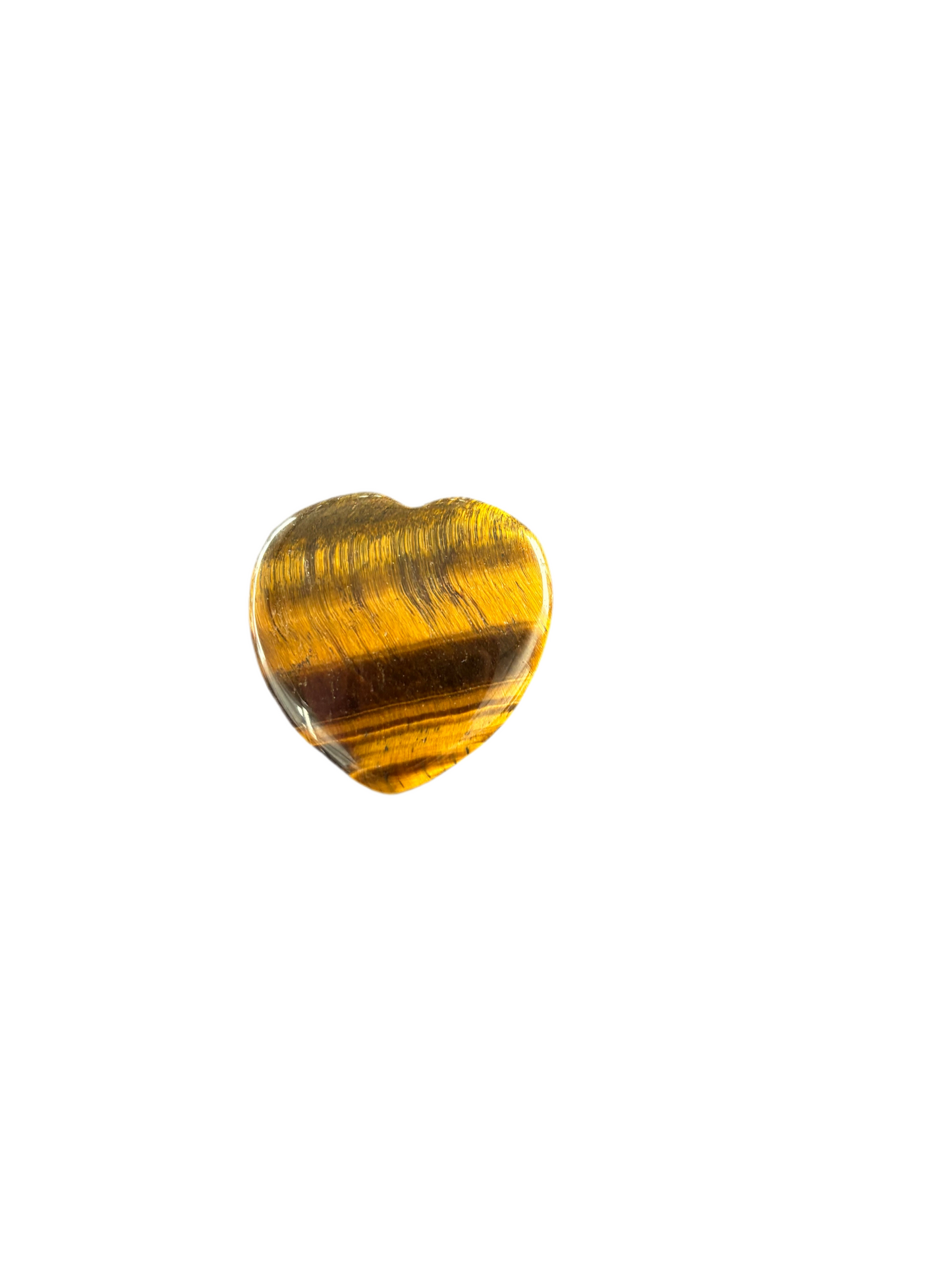 Tigers Eye Heart 40mm