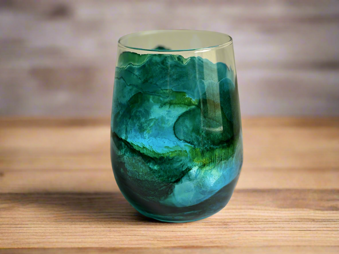 Decorated Glass Tumblers