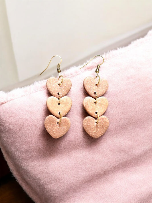 Triple Hearts Earrings